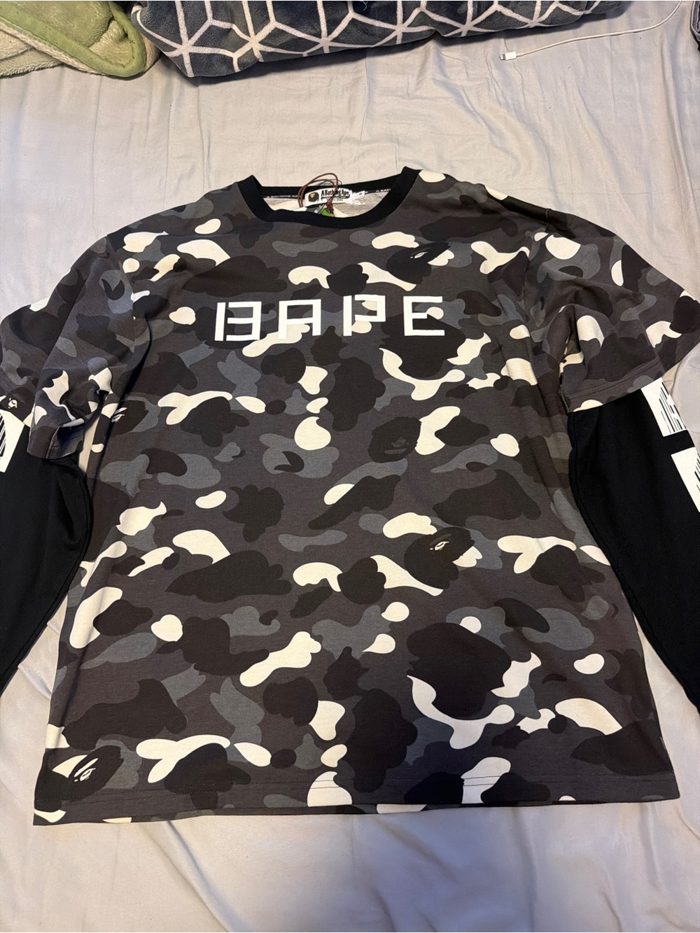 NWT A Bathing Ape (BAPE) City Camo Layered Long-Sleeve T-Shirt